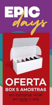 Imagem promocional EPIC Days com oferta de Box de 5 amostras em compras acima de 45€ em todo o site